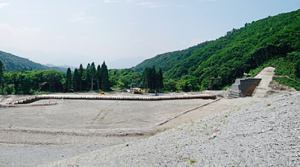 鳥取県・大山の砂防堰堤工事